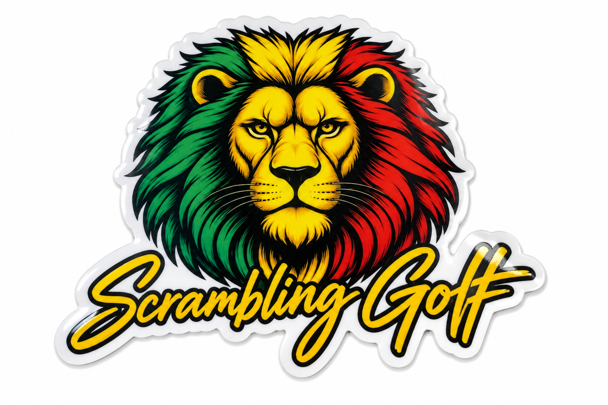 Scrambling Golf Logo Sticker